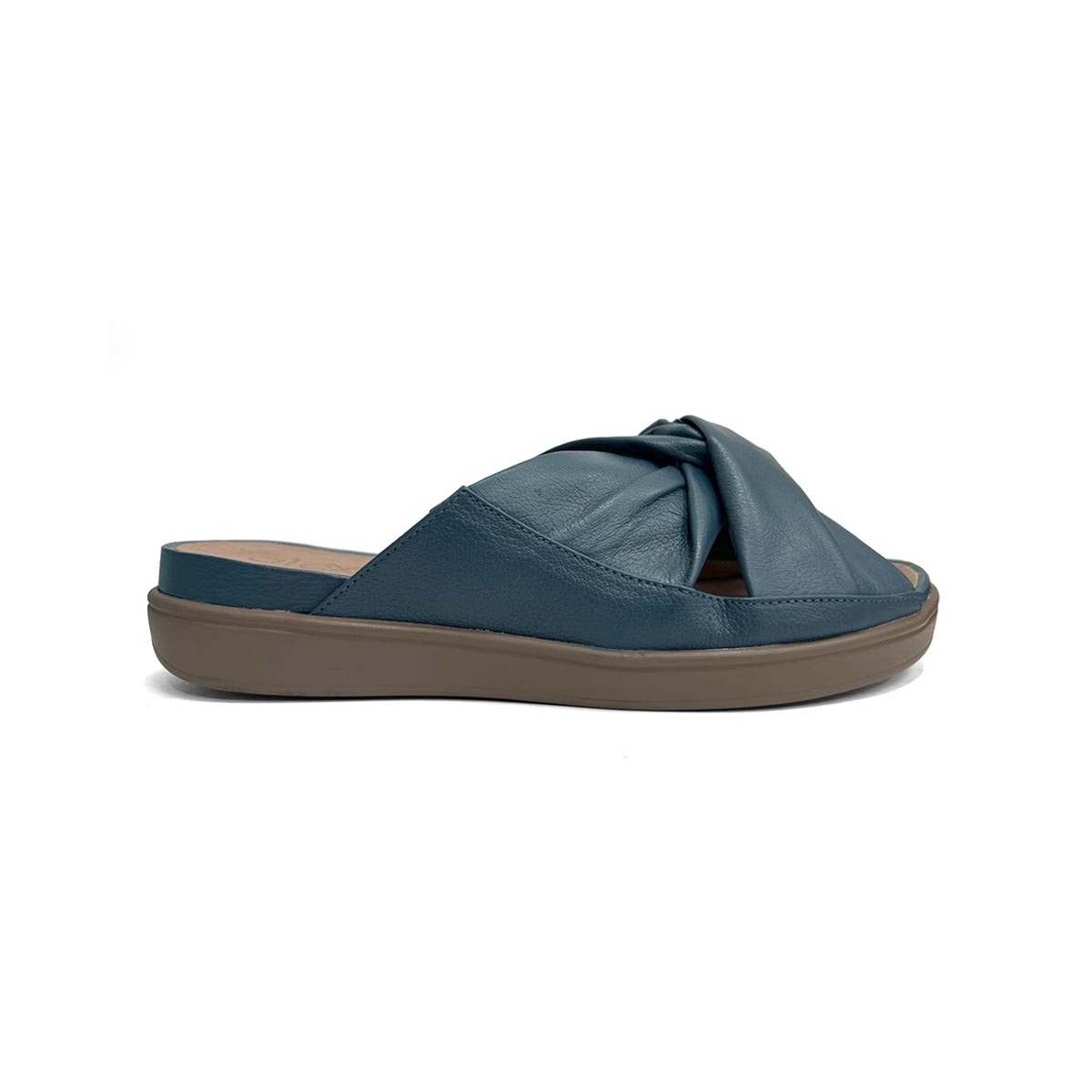 Tamanco Opananken de Couro Anatômico 71109 Denin Azul