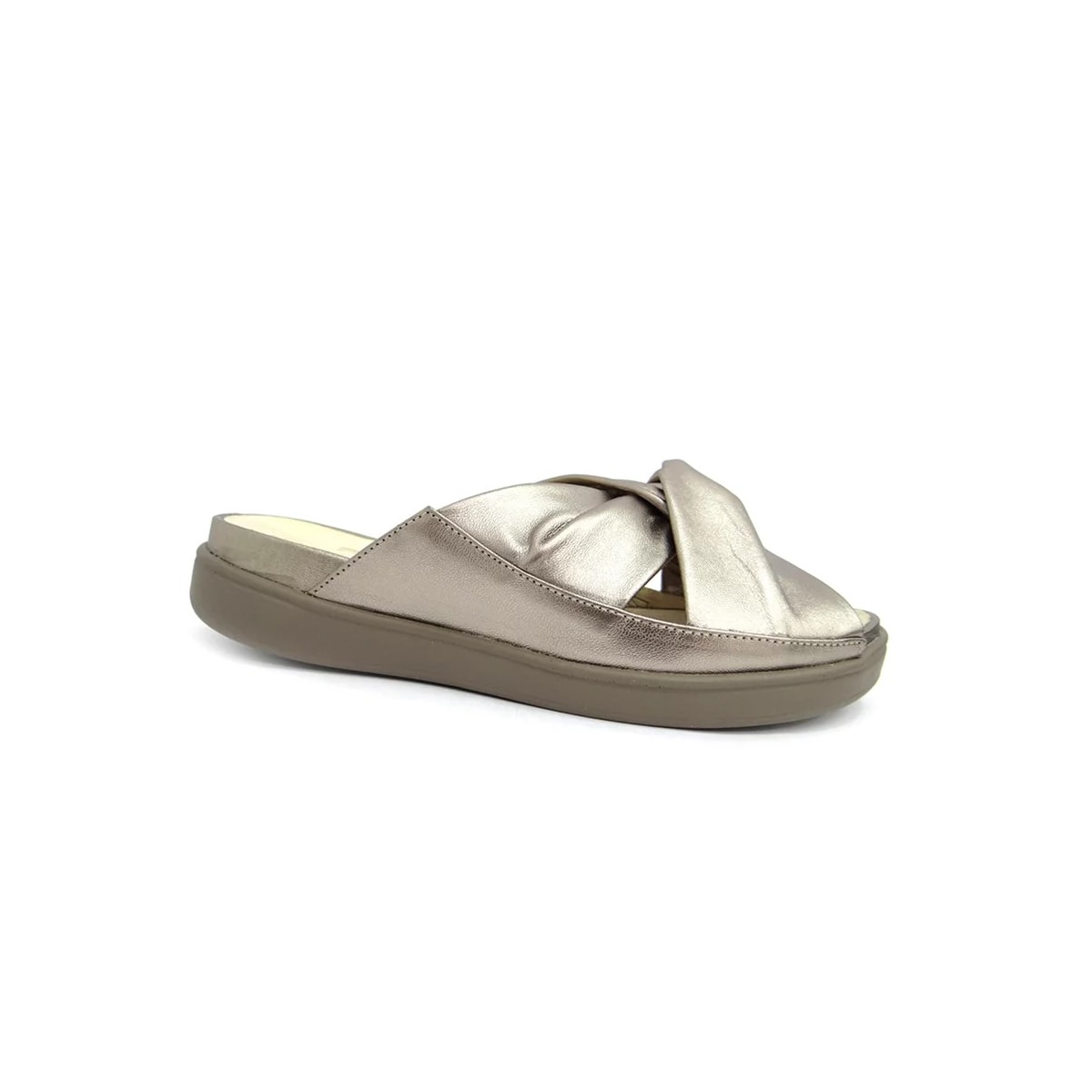 Tamanco Opananken de Couro Anatômico 71109 Prata Velha Tamanco Opananken de Couro Anatômico 71109 Prata Velha