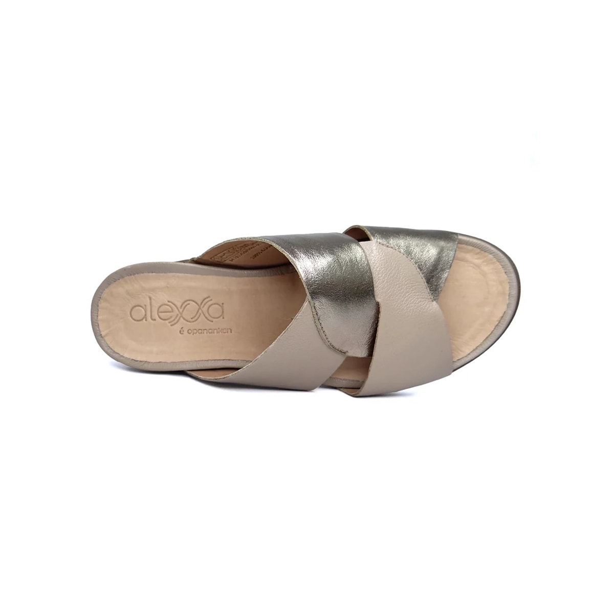 Tamanco Opananken de Couro Anatômico 71115 Amendoa Tamanco Opananken de Couro Anatômico 71115 Amendoa