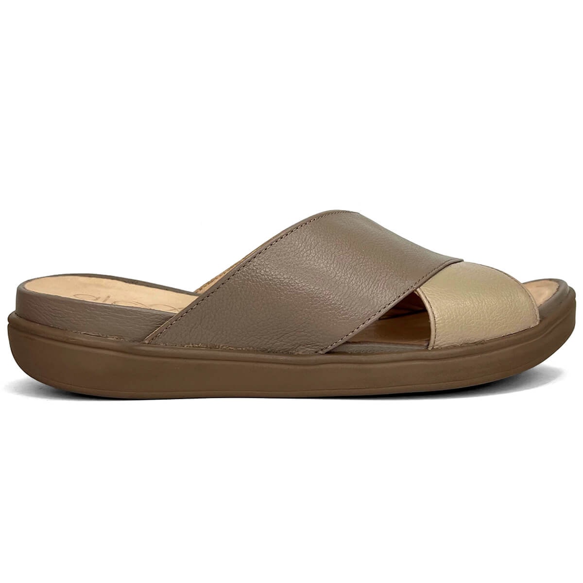 Tamanco Opananken De Couro Anatômico 71118 Fendi/Amendoa Tamanco Opananken De Couro Anatômico 71118 Fendi/Amendoa