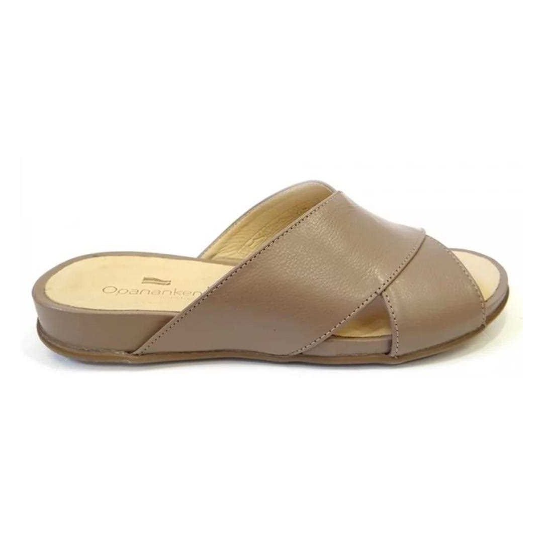 Tamanco Opananken De Couro Anatômico 71432 Fendi/Rose Tamanco Opananken De Couro Anatômico 71432 Fendi/Rose