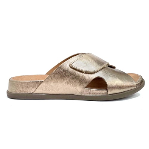 Detalhe - Tamanco Opananken De Couro Anatomico 71610 Prata Velha