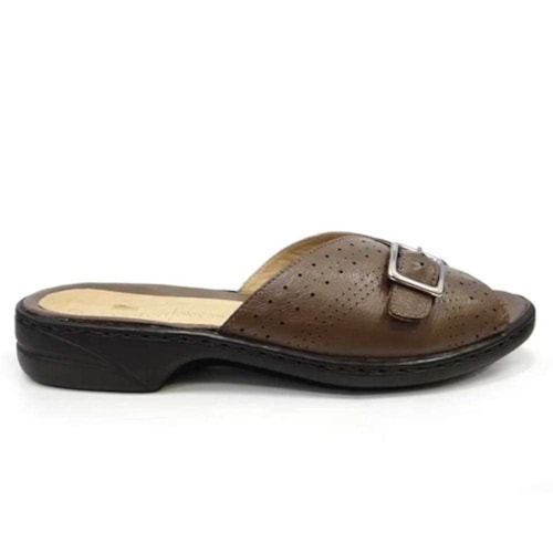 Detalhe - Tamanco Opananken de Couro Anatômico 72805 Capuccino