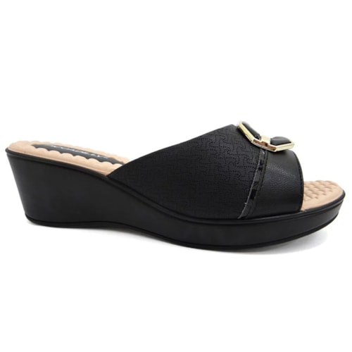 Tamanco Piccadilly Anabela 540341 Preto