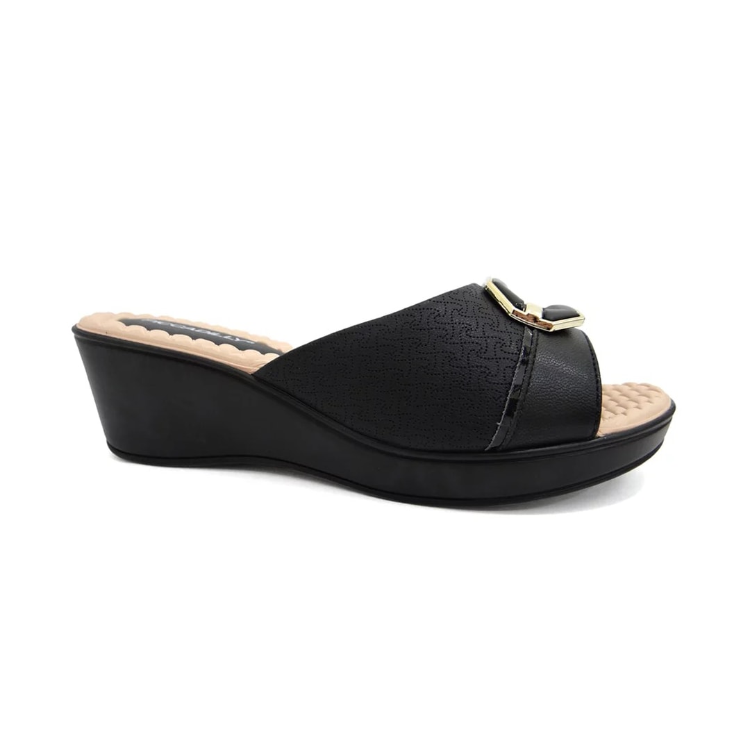 Tamanco Piccadilly Anabela 540341 Preto