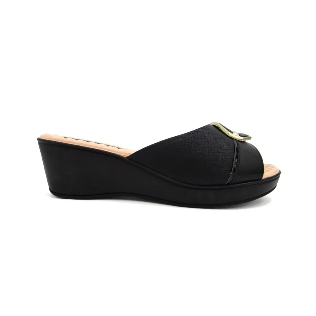 Tamanco Piccadilly Anabela 540341 Preto