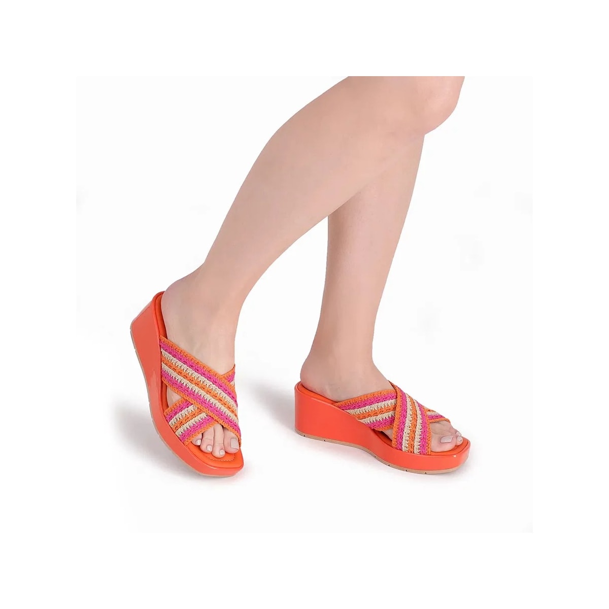 Tamanco Piccadilly Anabela 580013 Damasco Tamanco Piccadilly Anabela 580013 Damasco