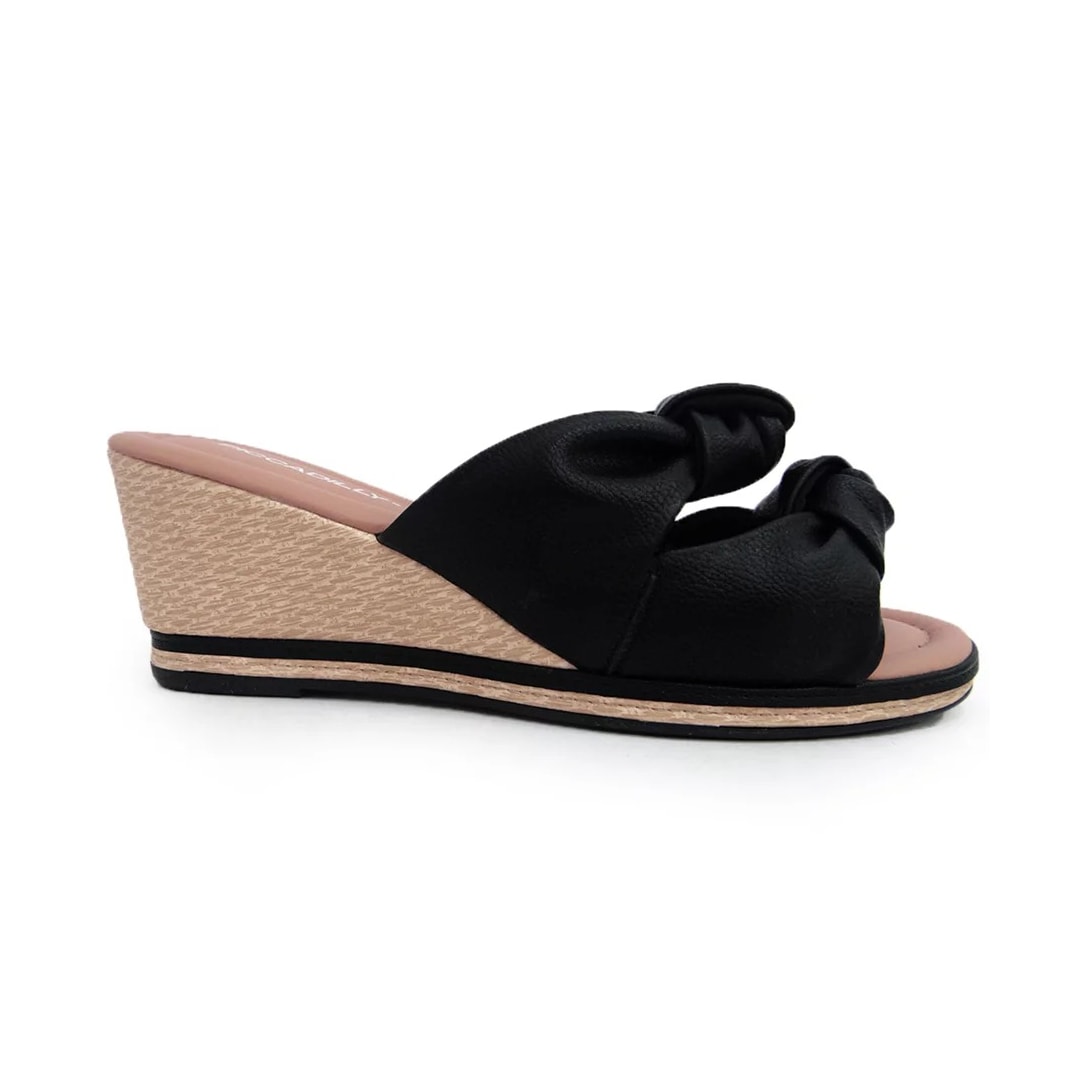 Tamanco Piccadilly Anabela Conforto 408197 Preto