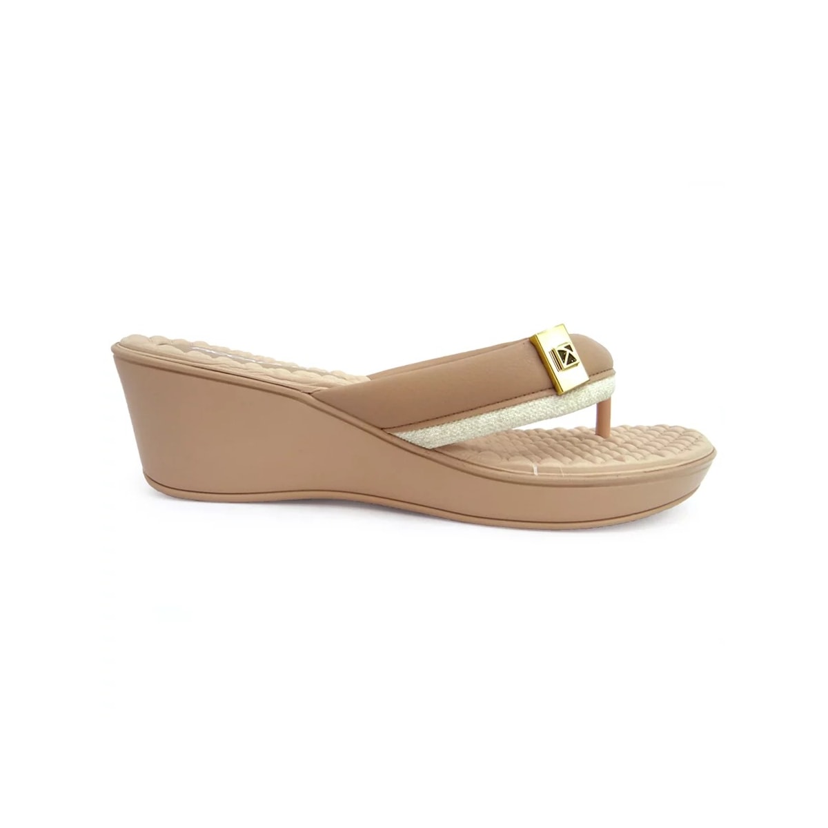 Tamanco Piccadilly Anabela Conforto 540322 Nude Claro Tamanco Piccadilly Anabela Conforto 540322 Nude Claro