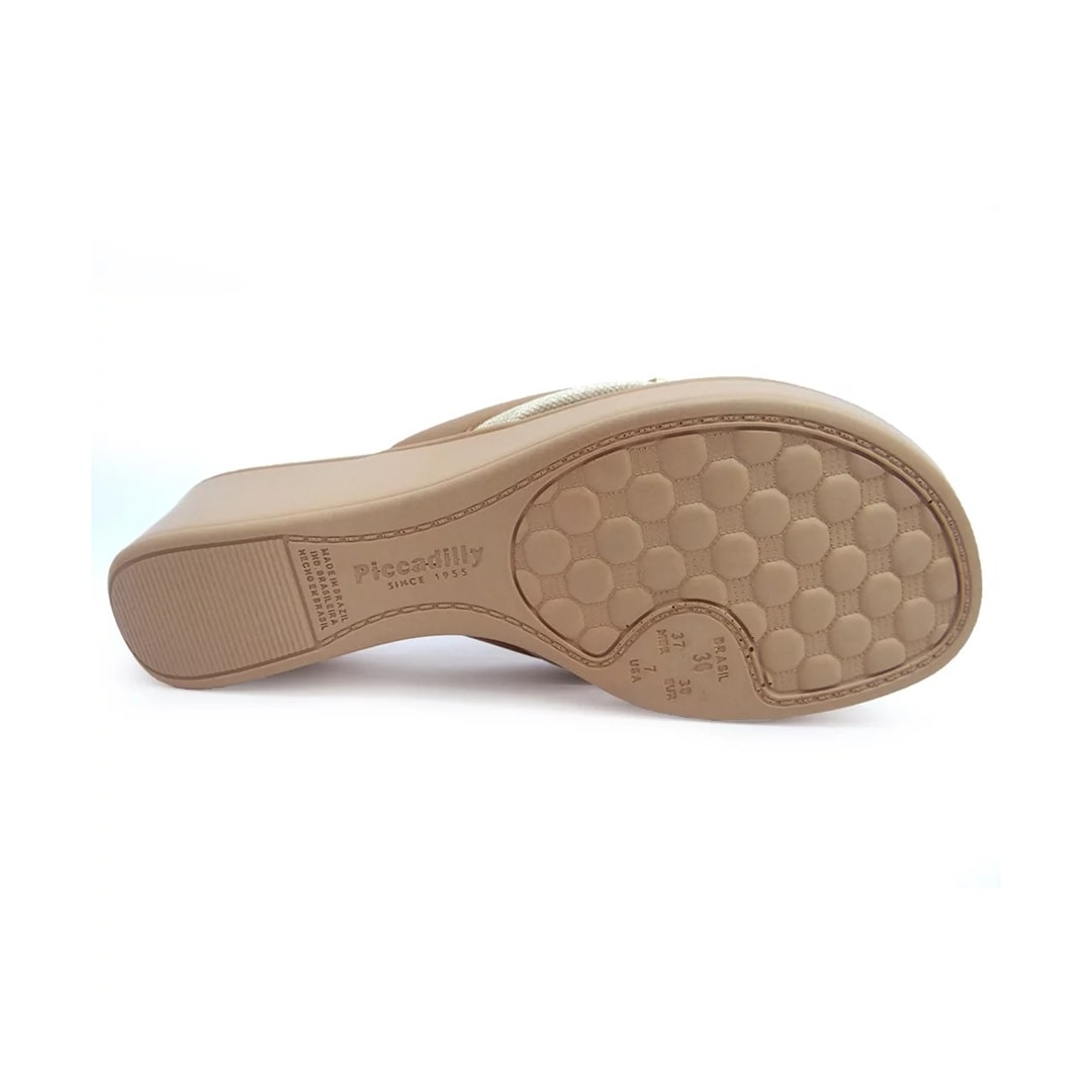 Tamanco Piccadilly Anabela Conforto 540322 Nude Claro Tamanco Piccadilly Anabela Conforto 540322 Nude Claro