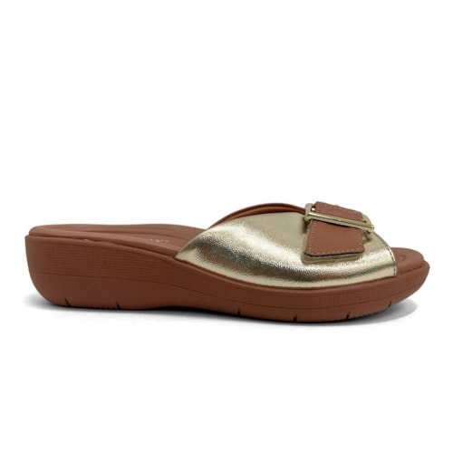 Detalhe - Tamanco Piccadilly Conforto 239031 Ocre
