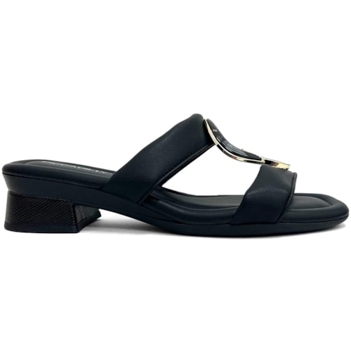 Detalhe - Tamanco Piccadilly Conforto 47501 Preto