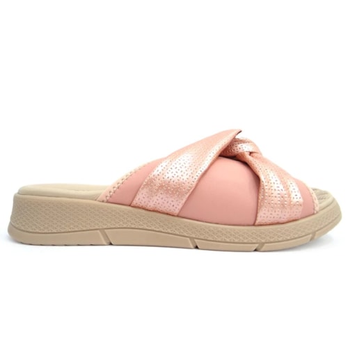 Detalhe - Tamanco Piccadilly Conforto Joanete 571001 Pessego