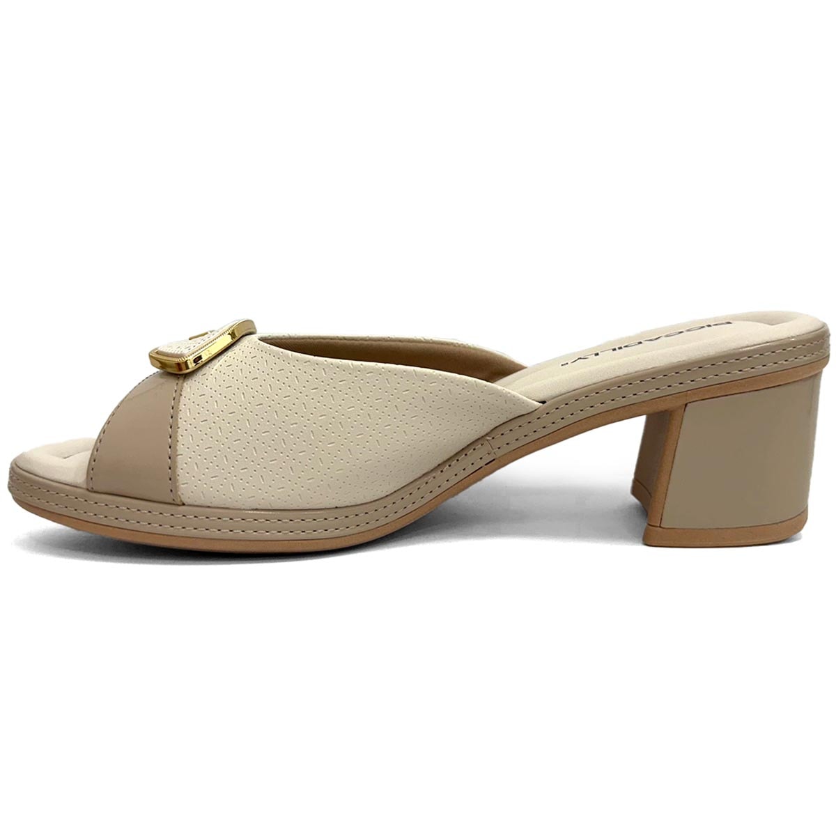 Tamanco Piccadilly Conforto Salto Bloco 566057 Off White Tamanco Piccadilly Conforto Salto Bloco 566057 Off White