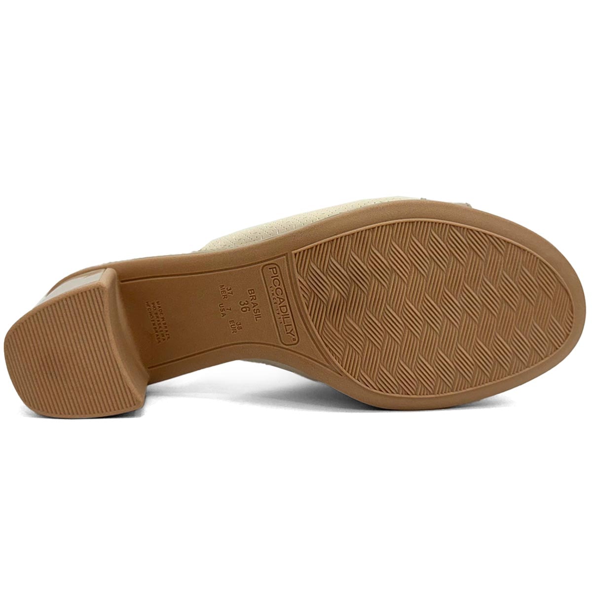 Tamanco Piccadilly Conforto Salto Bloco 566057 Off White
