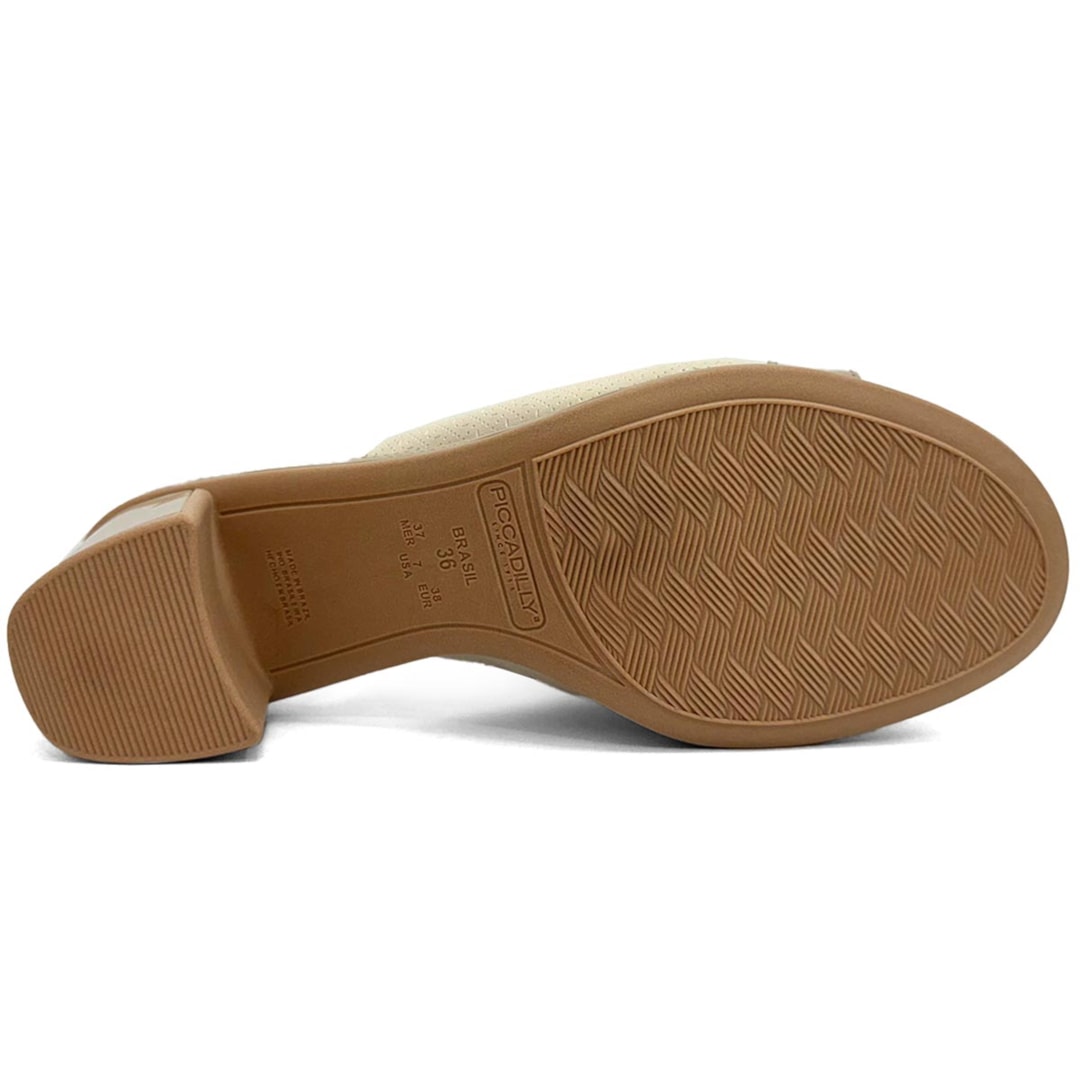 Tamanco Piccadilly Conforto Salto Bloco 566057 Off White Tamanco Piccadilly Conforto Salto Bloco 566057 Off White