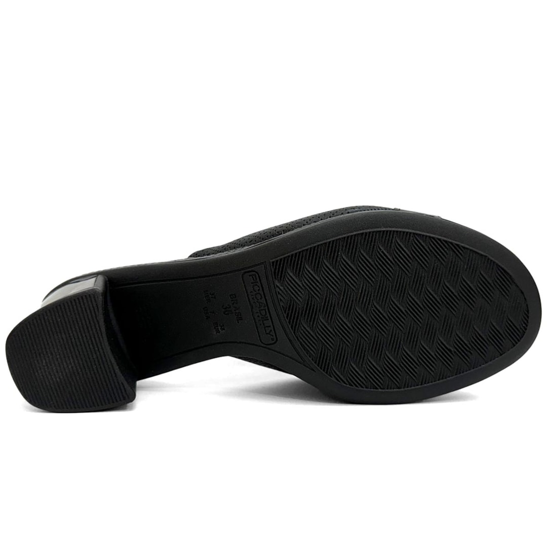 Tamanco Piccadilly Conforto Salto Bloco 566057 Preto