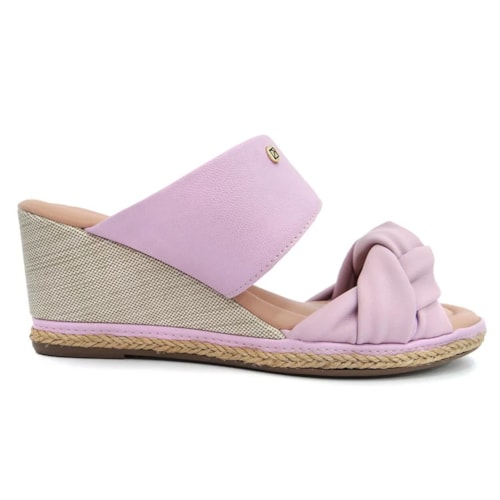 Detalhe - Tamanco Piccadilly Feminino Conforto 408182 Lilas