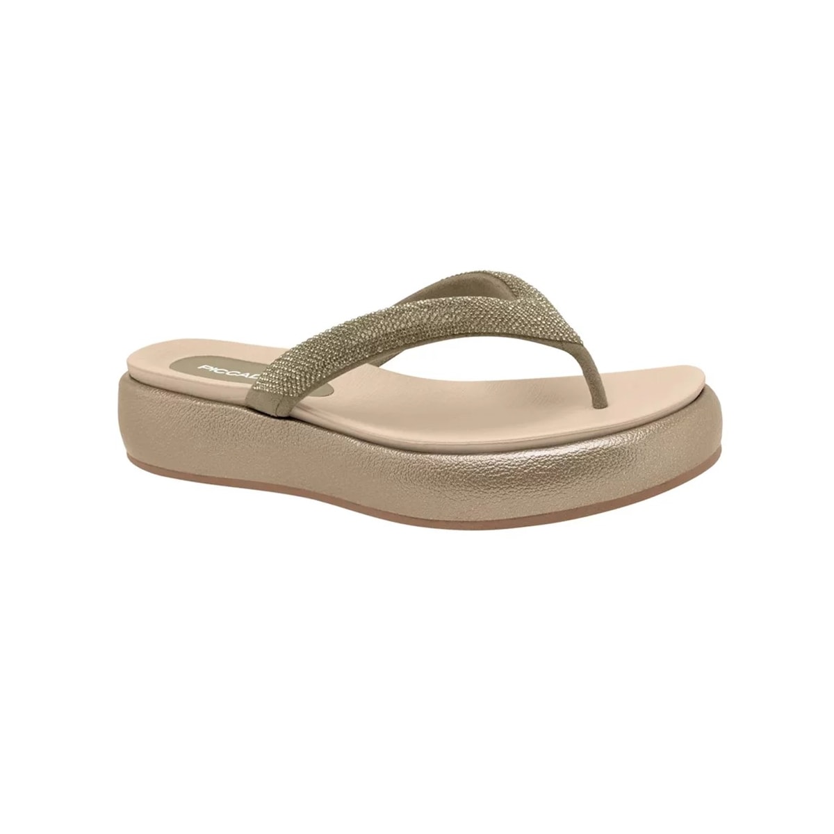 Tamanco Piccadilly Flatform 459006 Areia Tamanco Piccadilly Flatform 459006 Areia