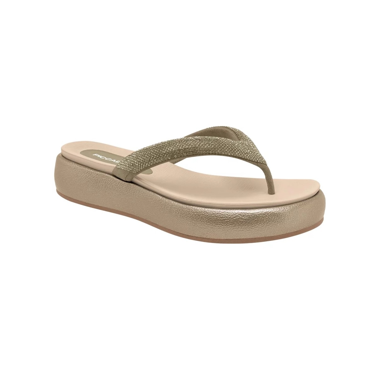 Tamanco Piccadilly Flatform 459006 Areia Tamanco Piccadilly Flatform 459006 Areia