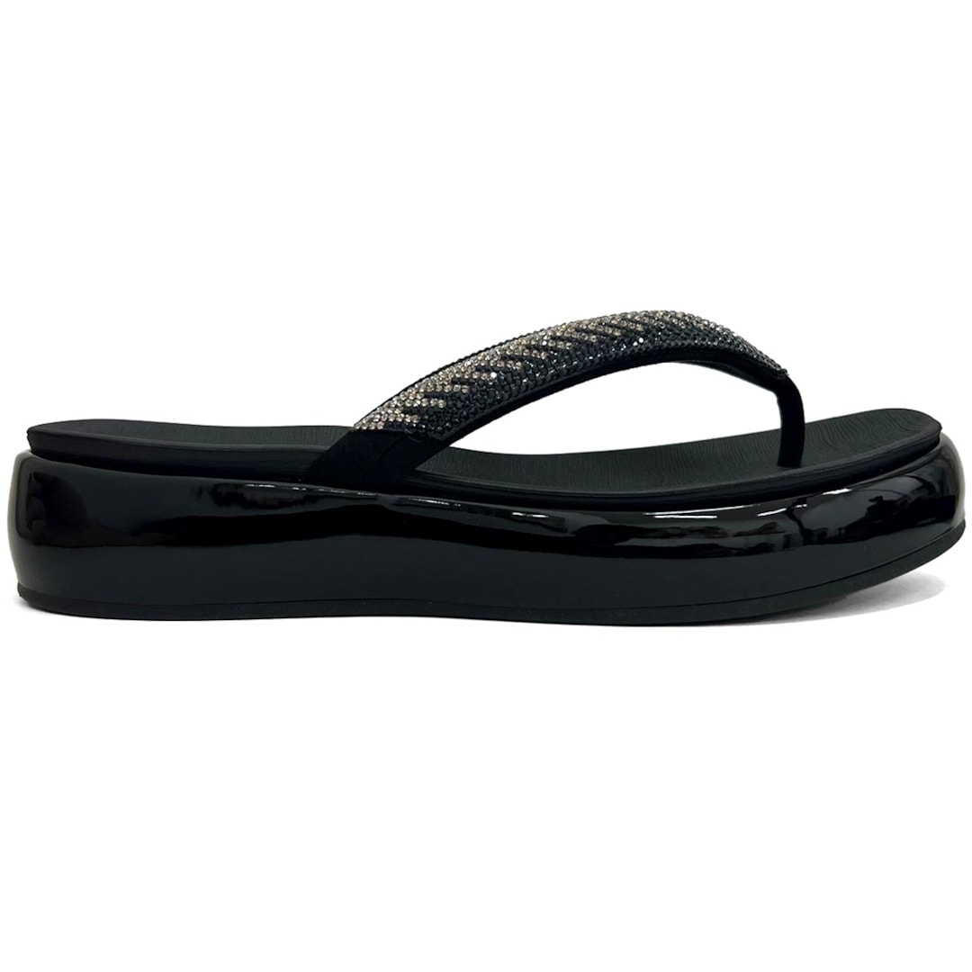 Tamanco Piccadilly Flatform Conforto 459006 Preto