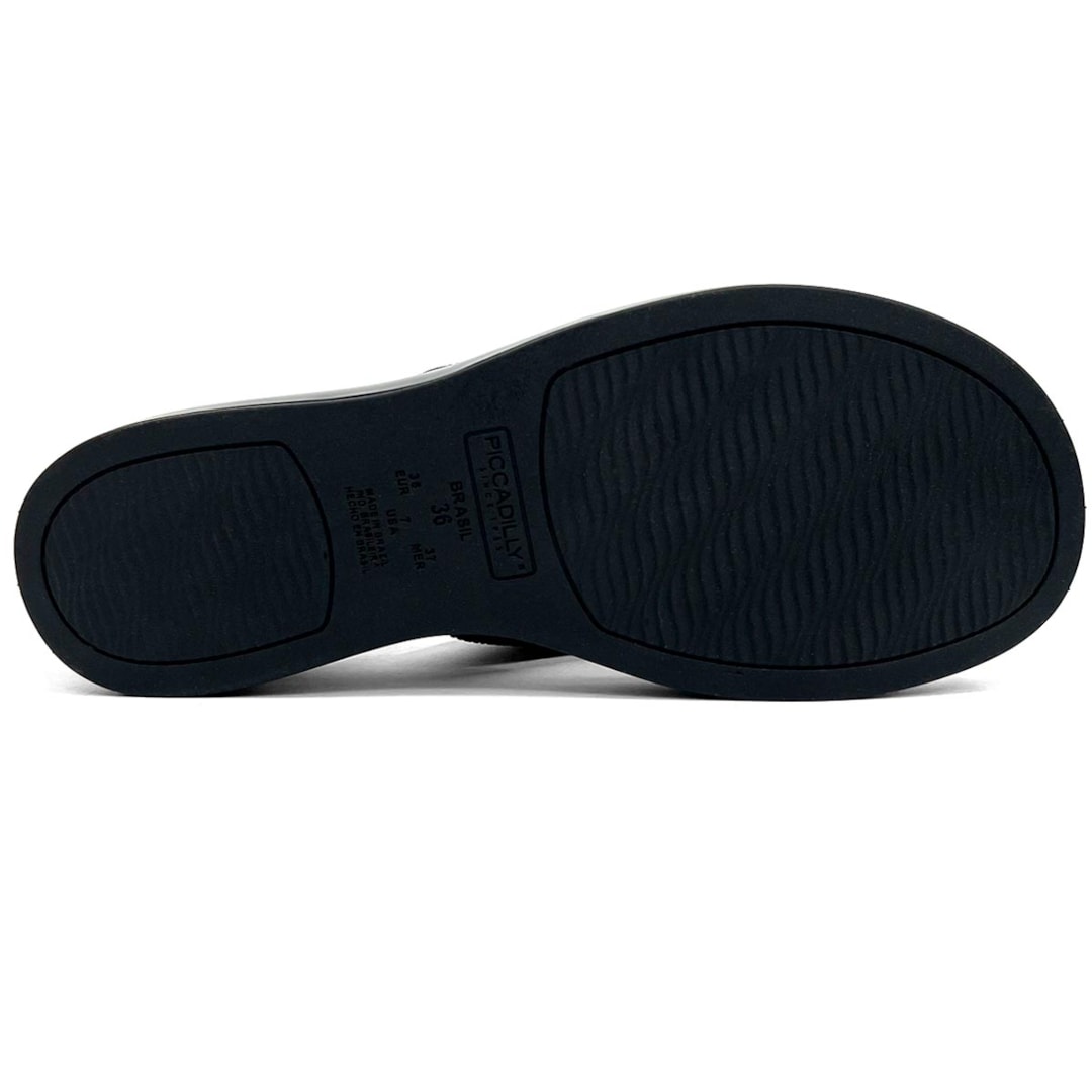 Tamanco Piccadilly Flatform Conforto 459006 Preto