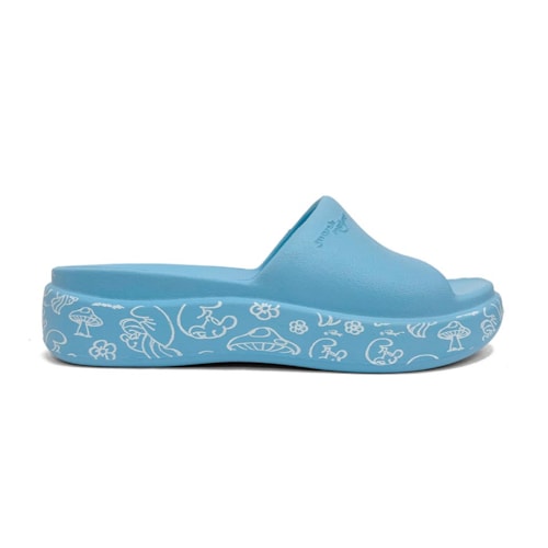 Detalhe - Tamanco Piccadilly Marshmallow Smurfs C221001 Azul Smurf
