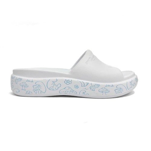 Detalhe - Tamanco Piccadilly Marshmallow Smurfs C221001 Branco