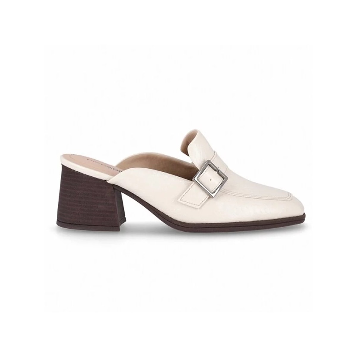 Tamanco Piccadilly Mule Salto Bloco 611001 Off White Tamanco Piccadilly Mule Salto Bloco 611001 Off White