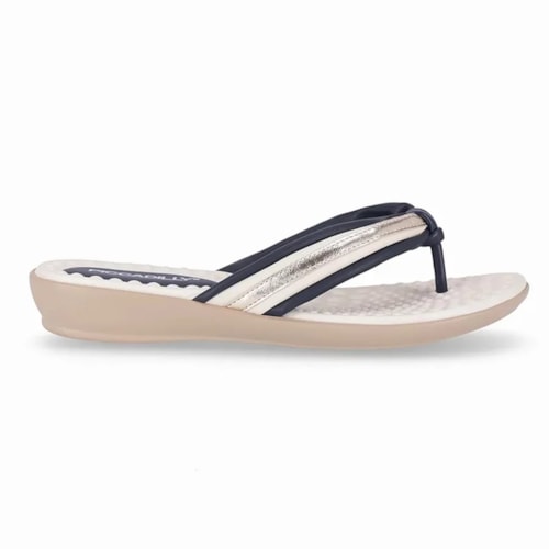 Tamanco Piccadilly Rasteira 500362 Off White/Navy