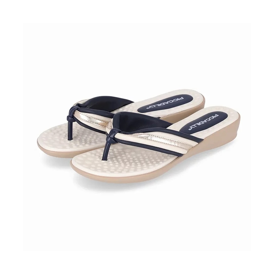 Tamanco Piccadilly Rasteira 500362 Off White/Navy