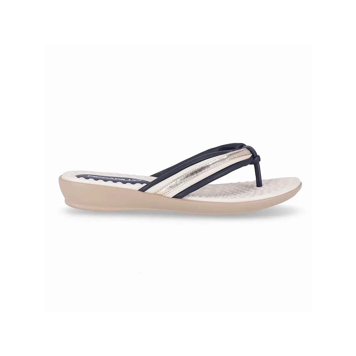 Tamanco Piccadilly Rasteira 500362 Off White/Navy Tamanco Piccadilly Rasteira 500362 Off White/Navy