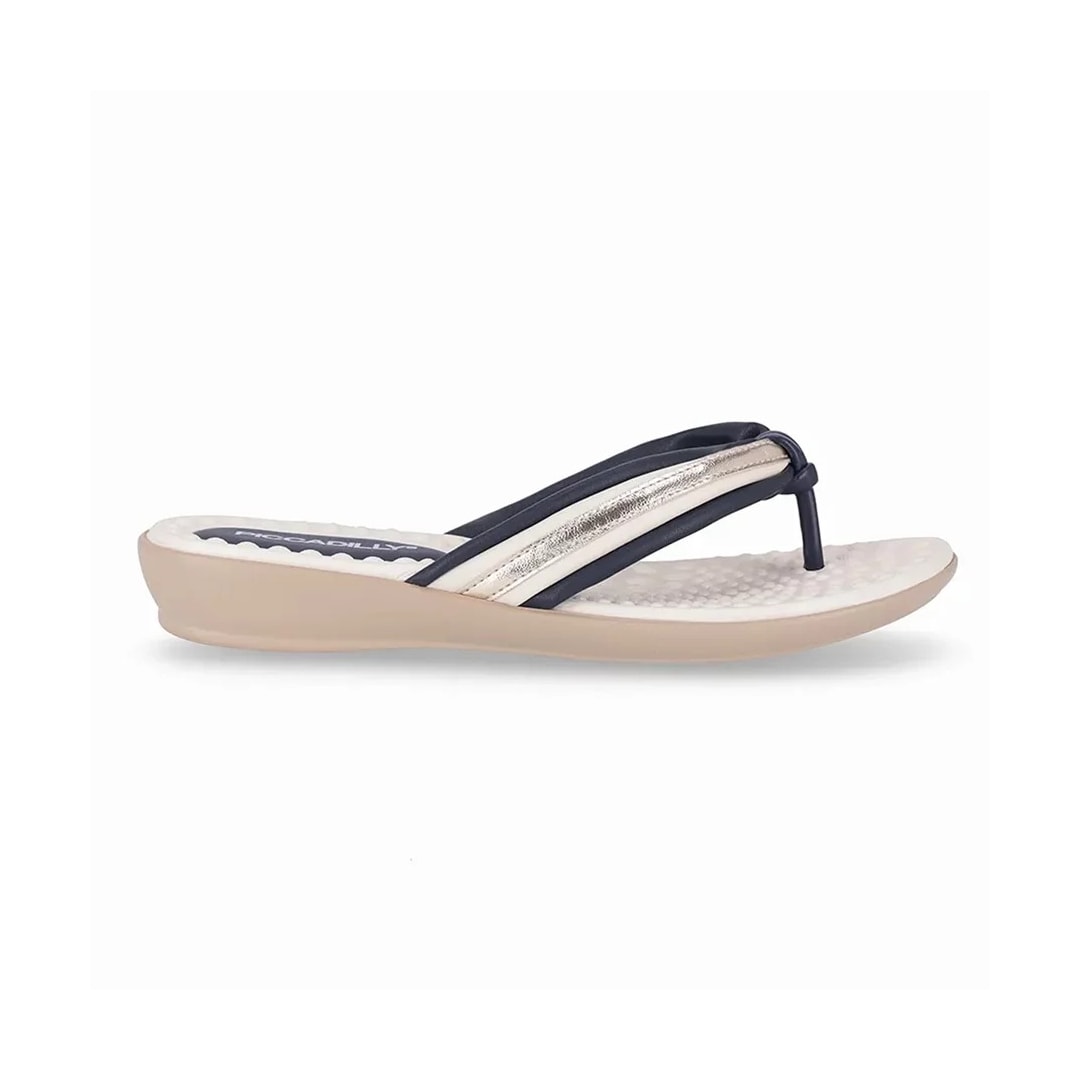 Tamanco Piccadilly Rasteira 500362 Off White/Navy