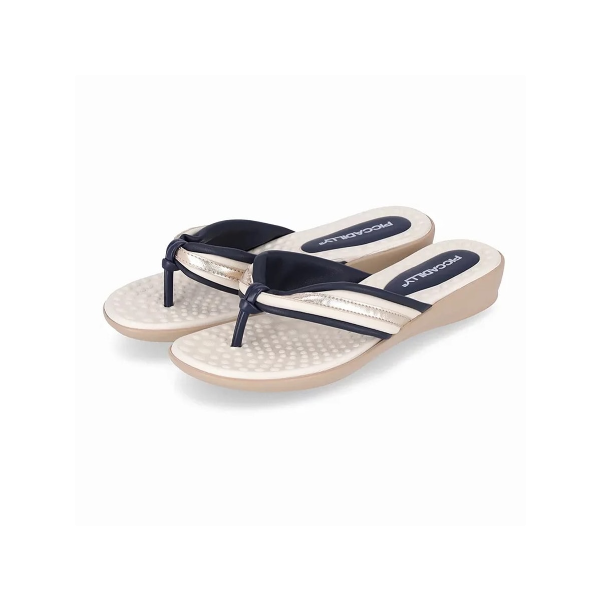 Tamanco Piccadilly Rasteira 500362 Off White/Navy Tamanco Piccadilly Rasteira 500362 Off White/Navy