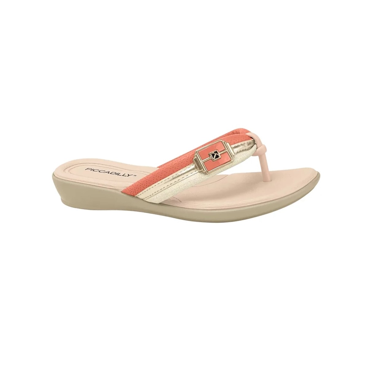 Tamanco Piccadilly Rasteira 500370 Coral