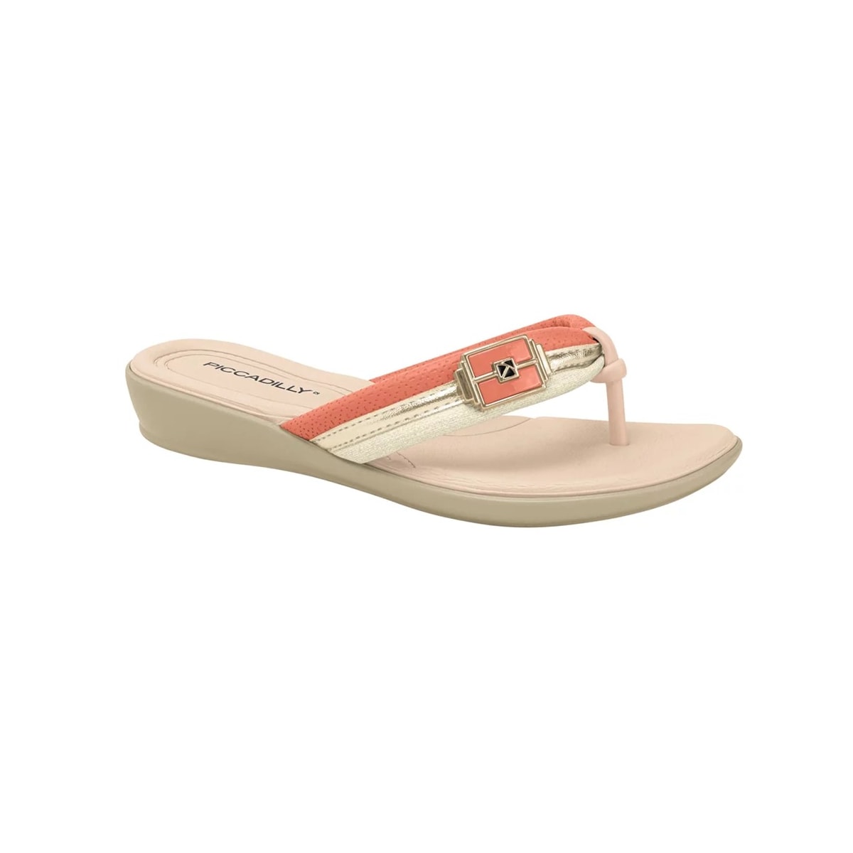 Tamanco Piccadilly Rasteira 500370 Coral Tamanco Piccadilly Rasteira 500370 Coral