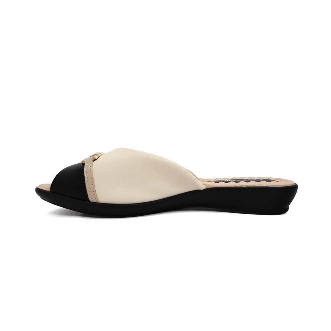 Tamanco Piccadilly Rasteira Conforto 500348 Off White/Preto Tamanco Piccadilly Rasteira Conforto 500348 Off White/Preto
