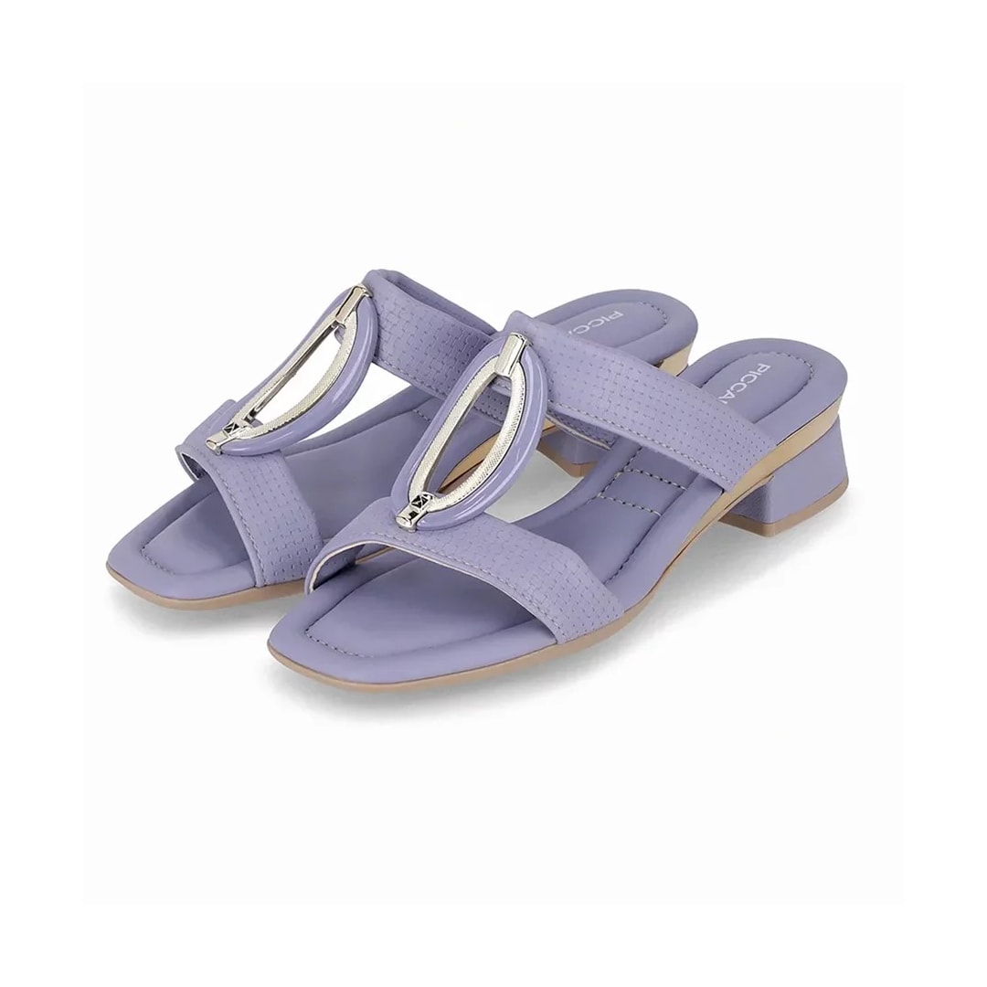 Tamanco Piccadilly Salto Baixo 475007 Quartzo Azul