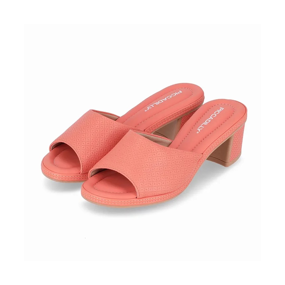 Tamanco Piccadilly Salto Bloco 566037 Coral