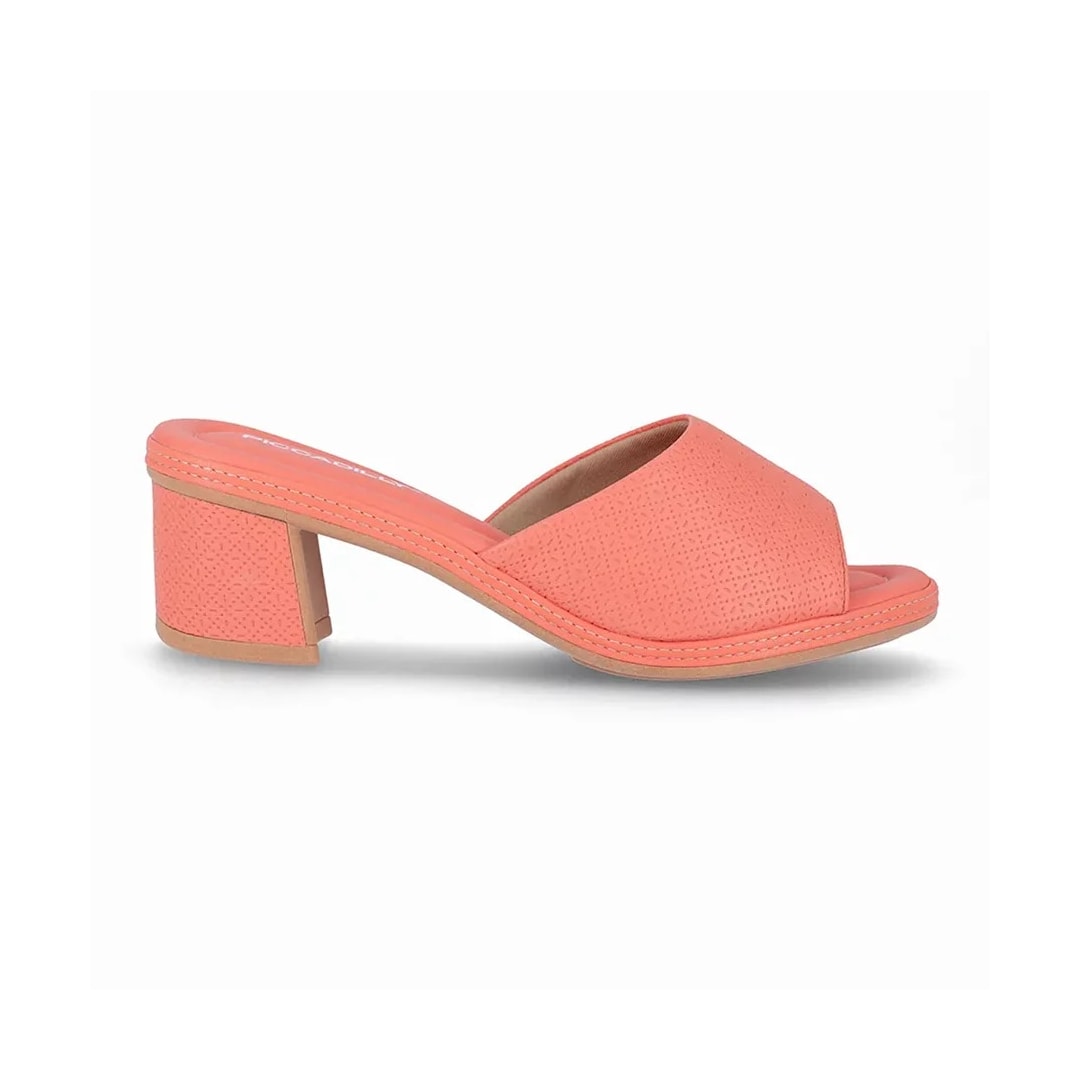 Tamanco Piccadilly Salto Bloco 566037 Coral Tamanco Piccadilly Salto Bloco 566037 Coral