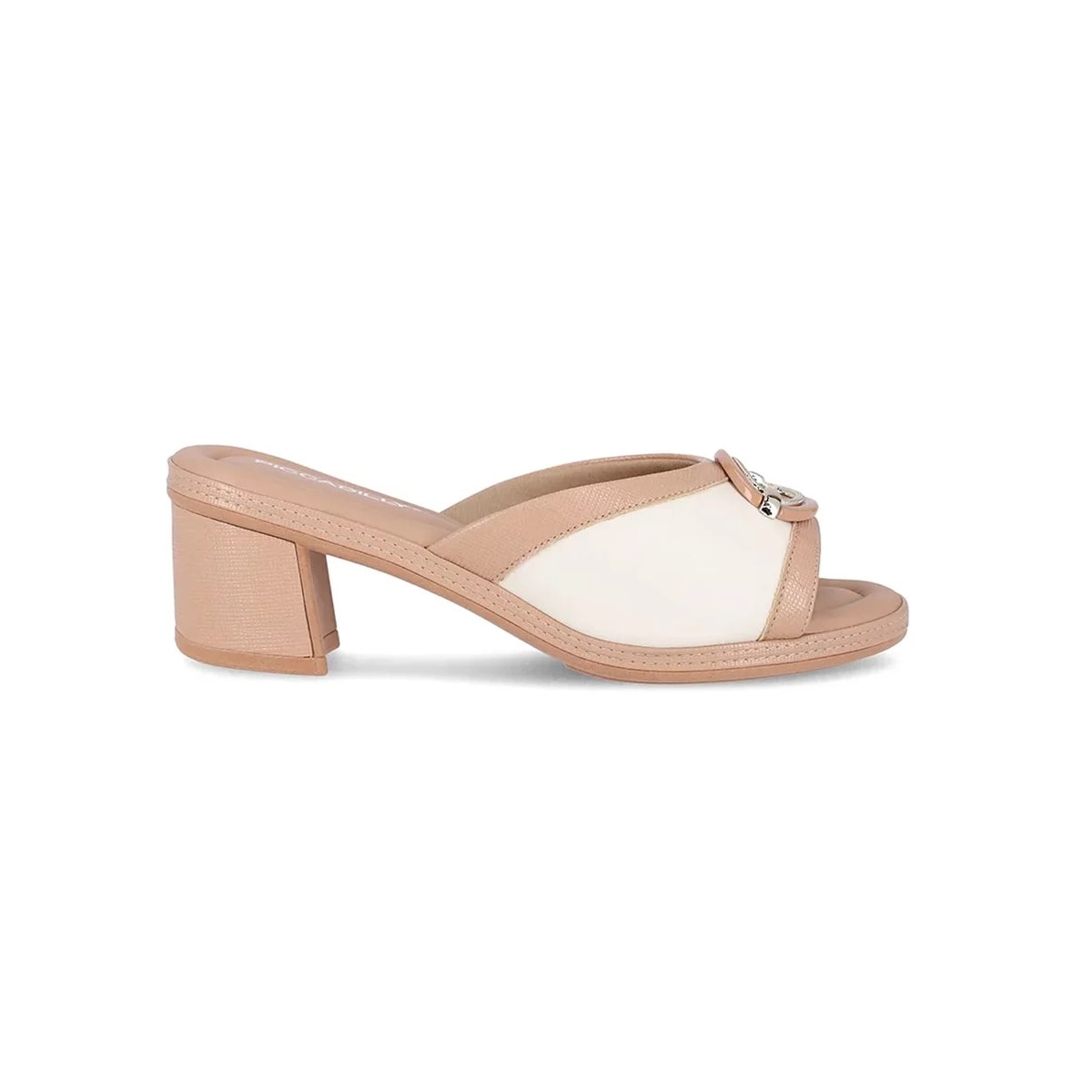 Tamanco Piccadilly Salto Bloco 566051 Off White Tamanco Piccadilly Salto Bloco 566051 Off White