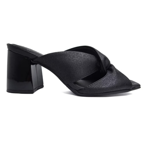 Detalhe - Tamanco Piccadilly Salto Bloco 626030 Preto