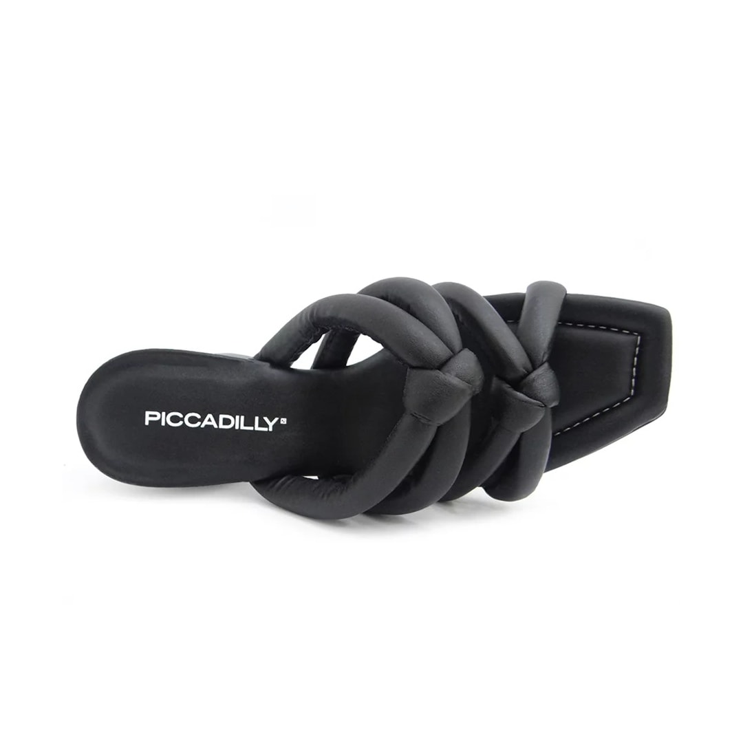 Tamanco Piccadilly Salto Bloco Medio 626022 Preto