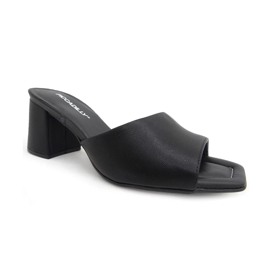 Tamanco Piccadilly Salto Bloco Medio 626025 Preto