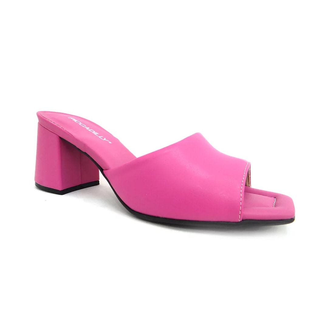 Tamanco Piccadilly Salto Bloco Medio 626025 Rosa