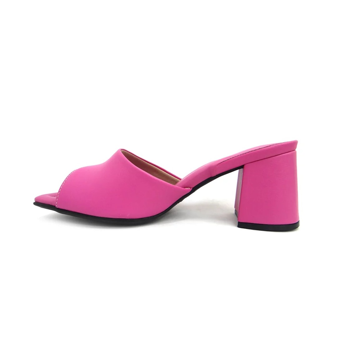 Tamanco Piccadilly Salto Bloco Medio 626025 Rosa