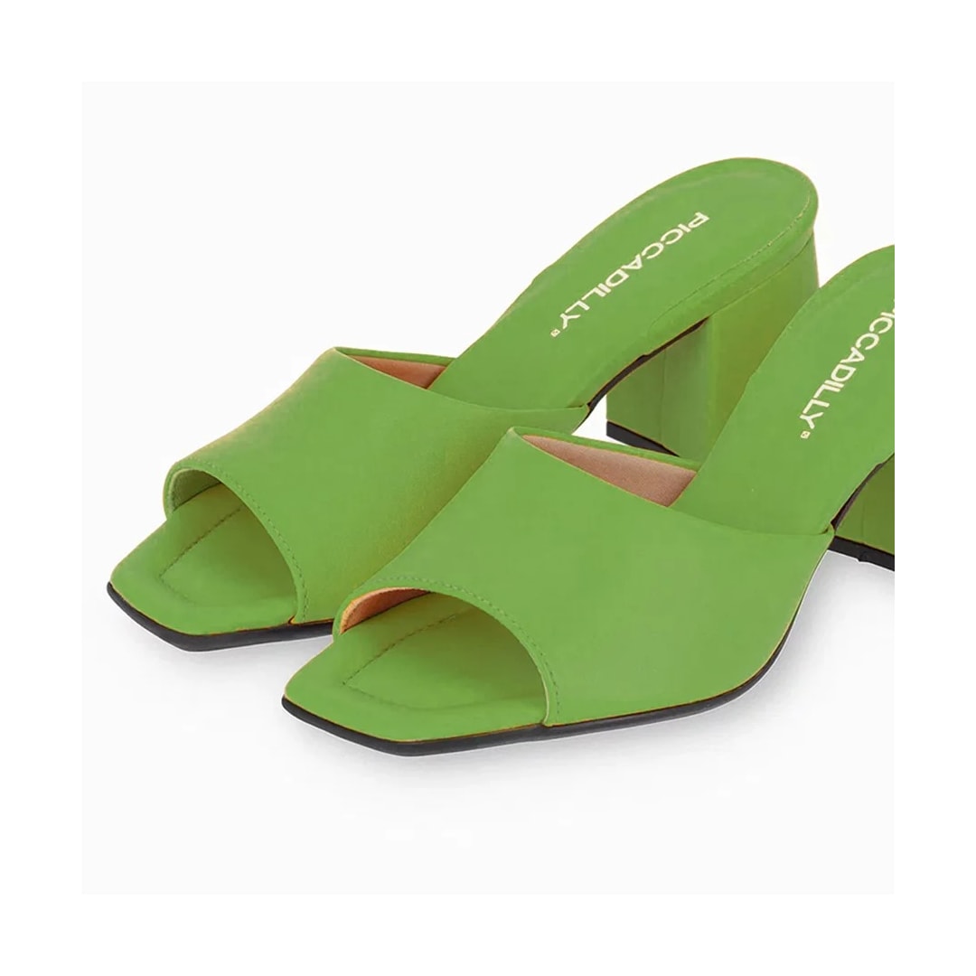 Tamanco Piccadilly Salto Bloco Medio 626025 Verde