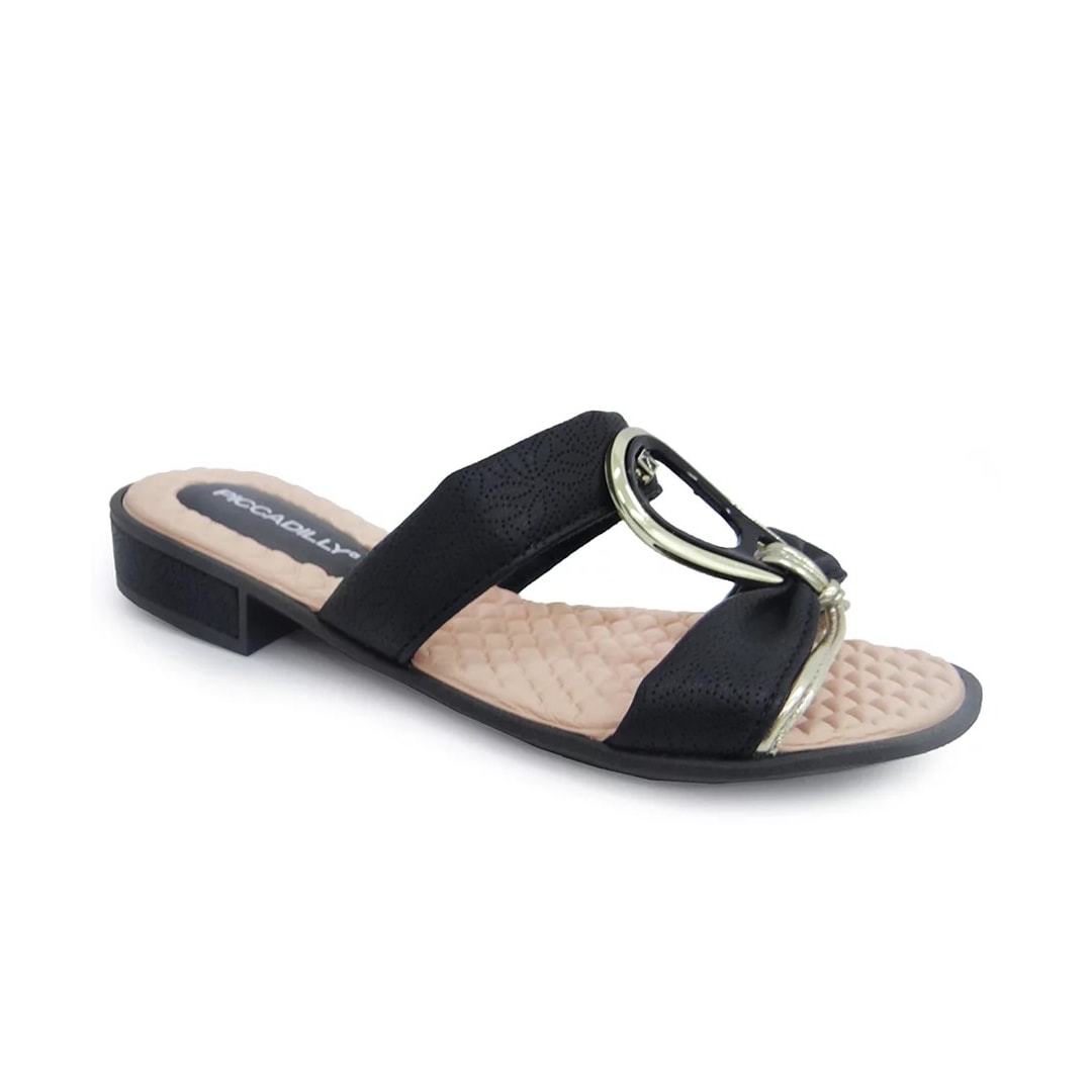 Tamanco Piccadilly Wide Fit 571004 Preto