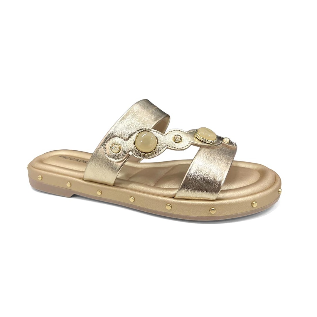 Tamanco Piccadilly Wide Fit Birken 445007 Ouro Tamanco Piccadilly Wide Fit Birken 445007 Ouro