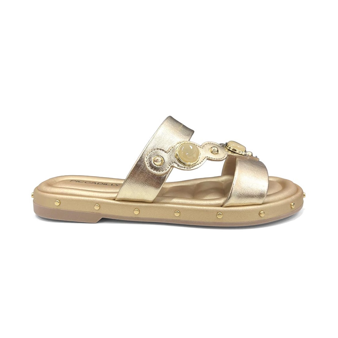 Tamanco Piccadilly Wide Fit Birken 445007 Ouro Tamanco Piccadilly Wide Fit Birken 445007 Ouro
